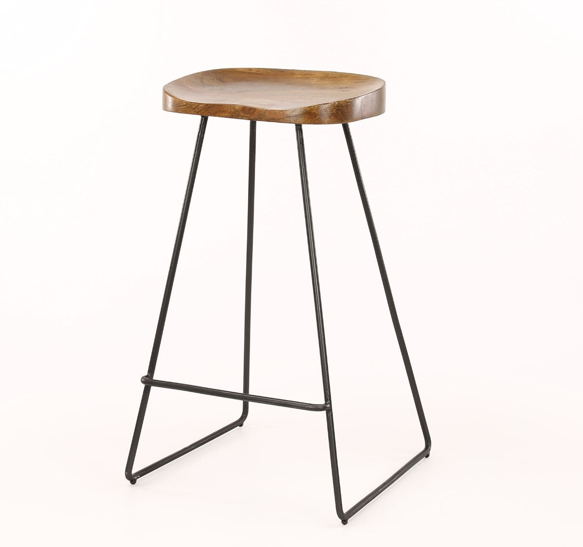 AnLi Style Barstoel houten zitting - Massief acacia - set van 4