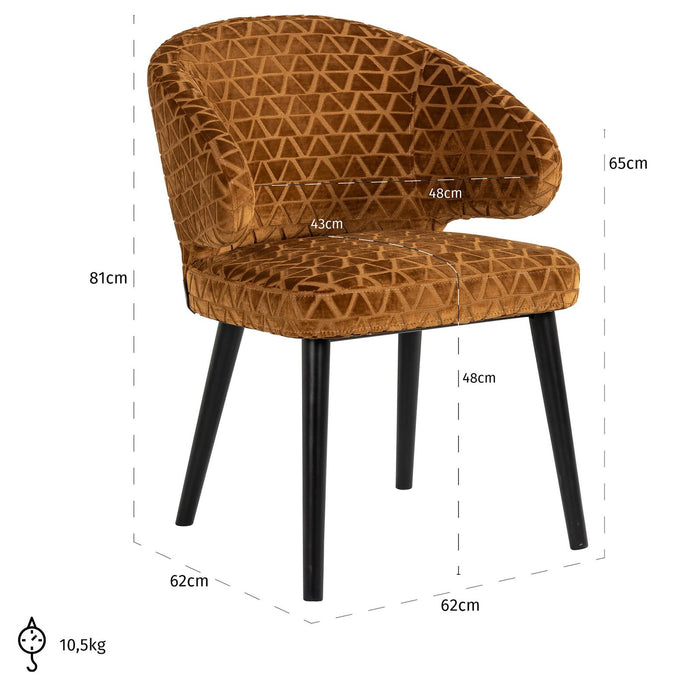 Richmond Interiors Indigo Armstoel Gold Triangle