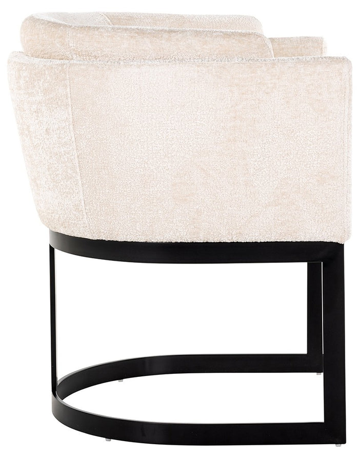 Richmond Interiors Emerson Eetkamerstoel Wit Chenille