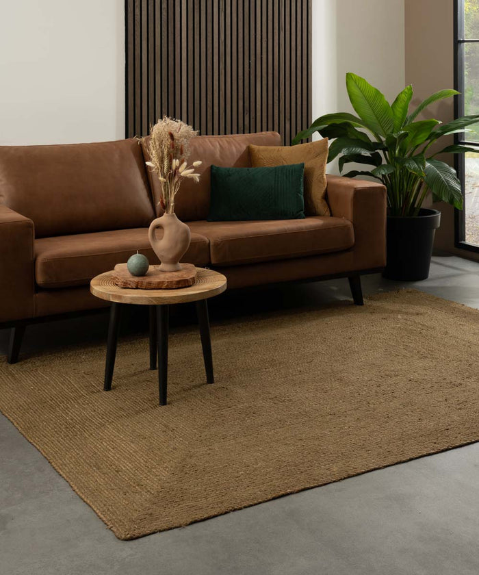 Boho&me Jute vloerkleed - Pure olijfgroen - 120x170 cm