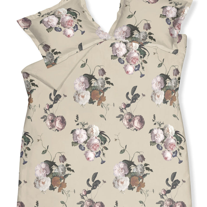 Dekbedovertrek Elegant Champagne | 140 x 200|220 cm | Wit | Beige | Roze