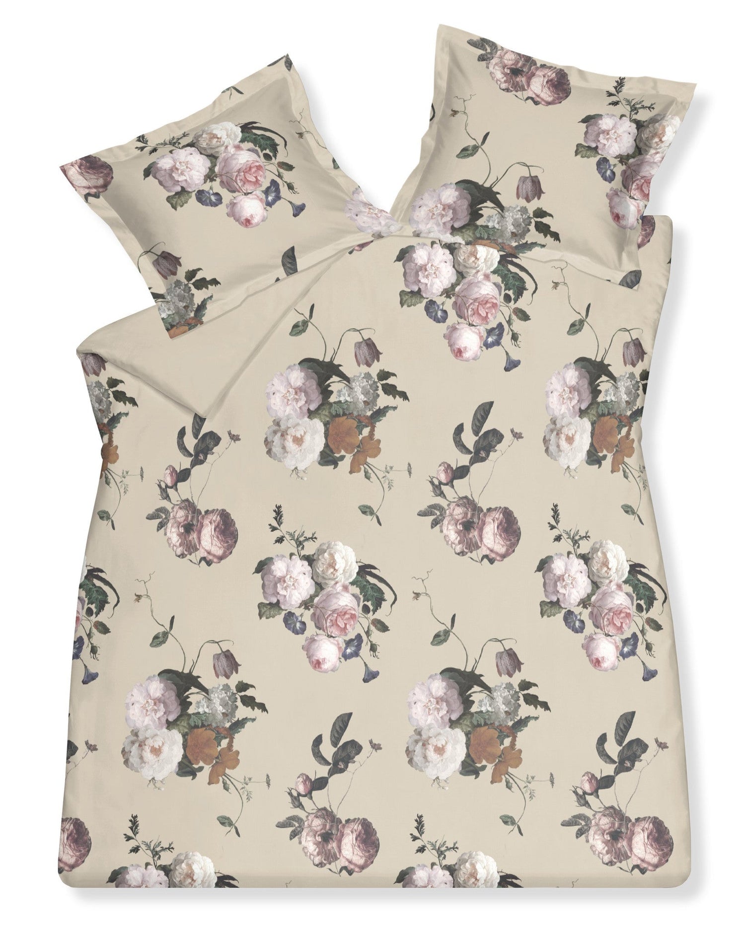 Dekbedovertrek Elegant Champagne | 140 x 200|220 cm | Wit | Beige | Roze