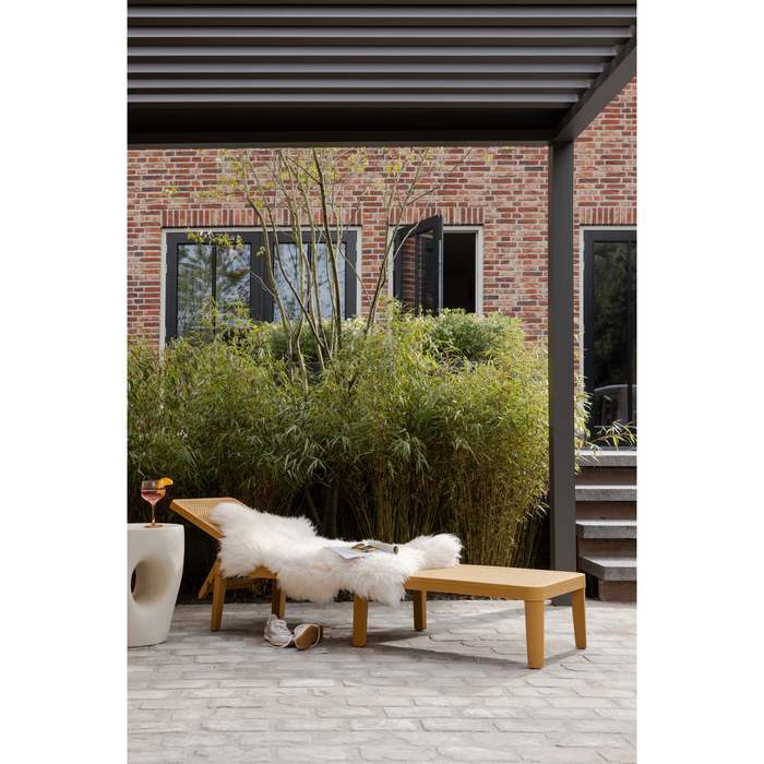 WOOOD Jinte Ligbed Tuin - Kunststof - Geel - 29x55x191