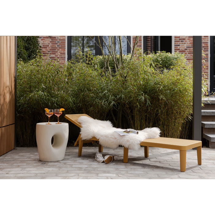 WOOOD Jinte Ligbed Tuin - Kunststof - Geel - 29x55x191