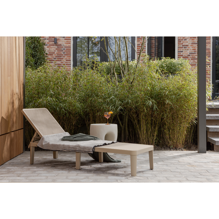 WOOOD Jinte Ligbed Tuin - Kunststof - Zand - 29x55x191