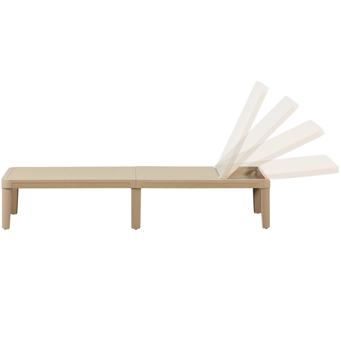 WOOOD Jinte Ligbed Tuin - Kunststof - Zand - 29x55x191