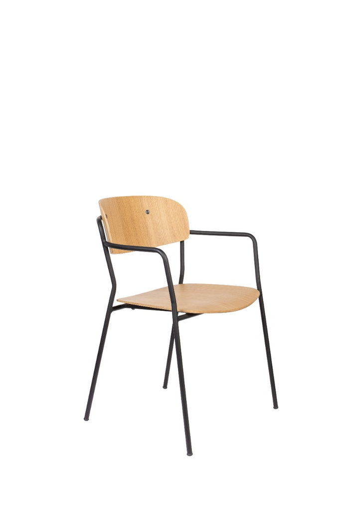 ANLI STYLE Armchair Jolien Black|Wood