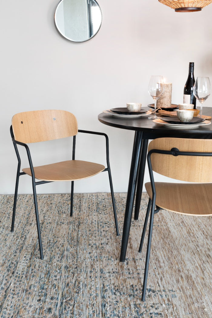 ANLI STYLE Armchair Jolien Black|Wood