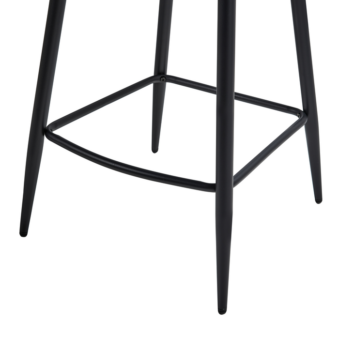 Beliani - AMITY - Barkruk set van 2 - Lichtbeige - Polyester