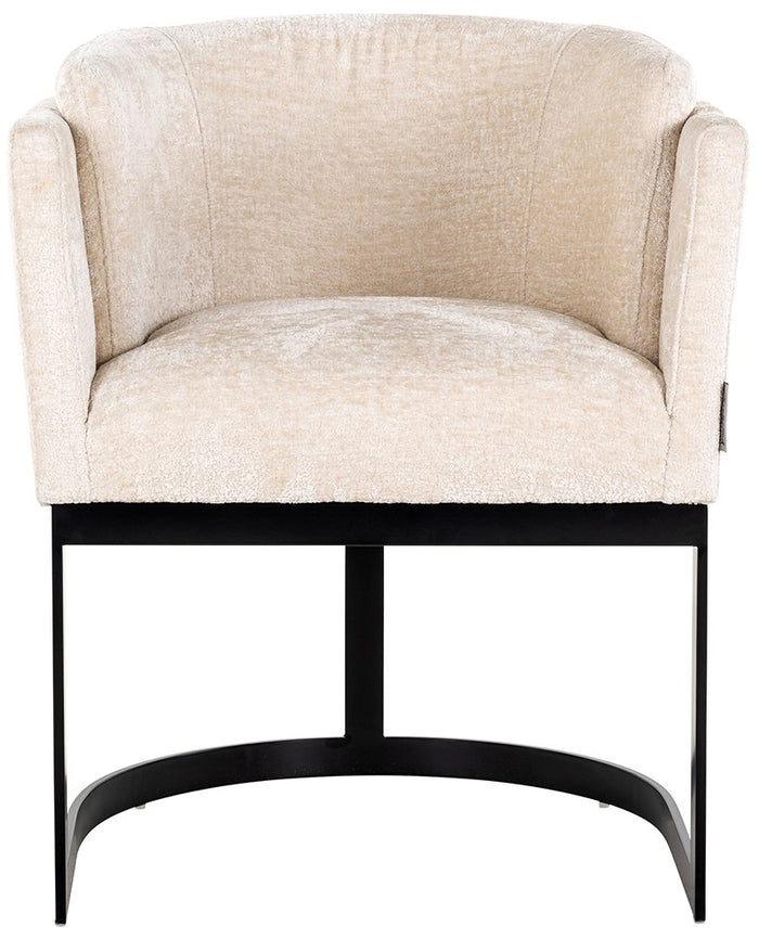 Richmond Interiors Emerson Eetkamerstoel Wit Chenille