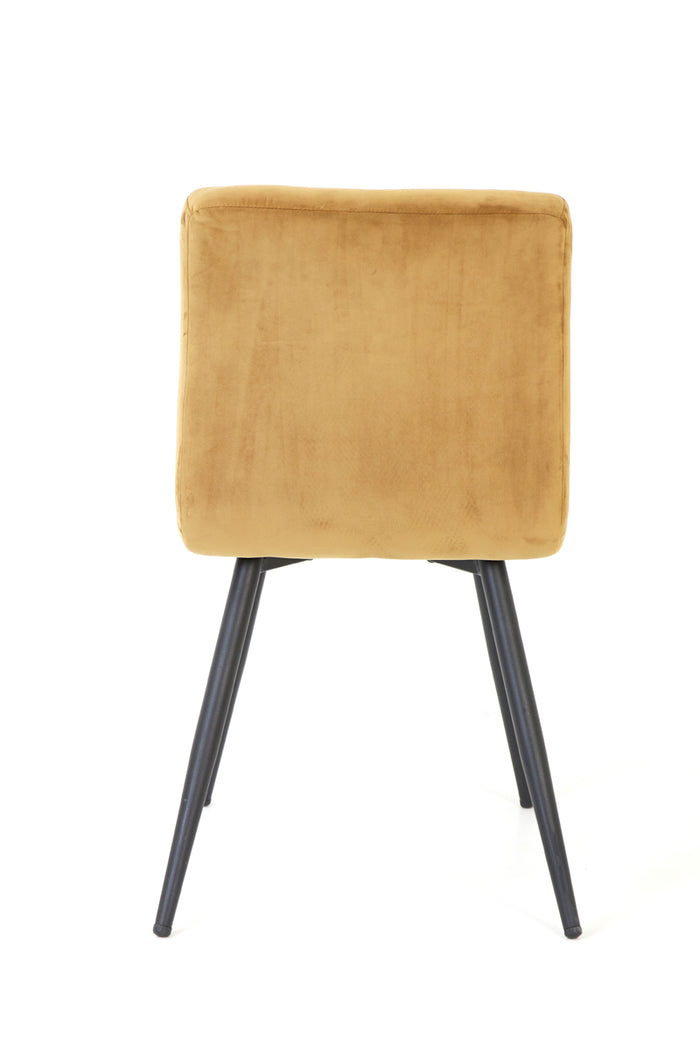 Light&living Eetkamerstoel 50,5x44,5x82 cm OLIVE velvet karamel-zwart