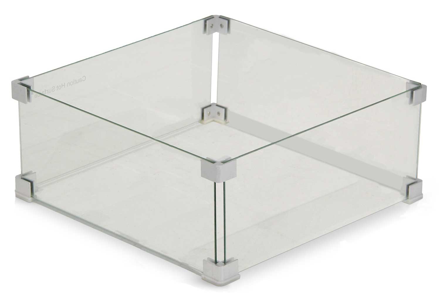 Garden Collections glasset voor inbouwbrander vierkant