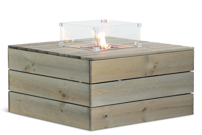 Garden Collections glasset voor inbouwbrander vierkant