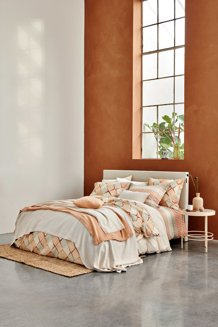 Home Pique Sprei Apricot Blush | 160 x 250 cm | Bruin | Oranje