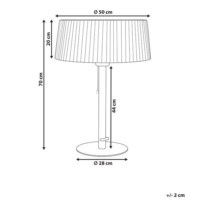 Beliani - OLLERIA - Terrasverwarmer - Zwart - Staal