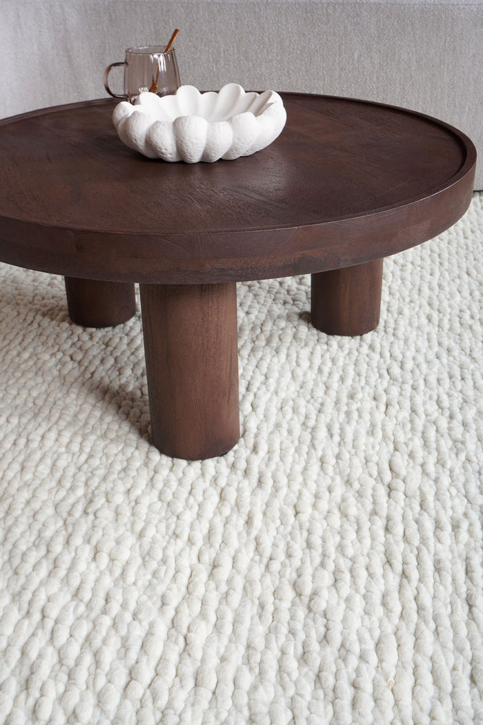 Veer Carpets - Vloerkleed Steve Wit Rond ø160 cm