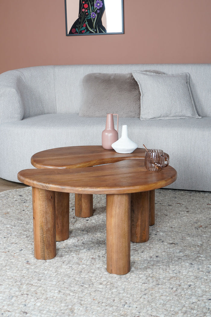 Home67 - Salontafel Lina - Mangohout - Set van 2