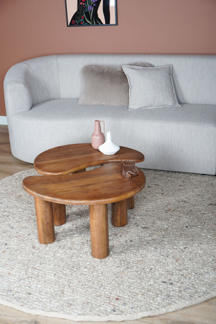 Home67 - Salontafel Lina - Mangohout - Set van 2