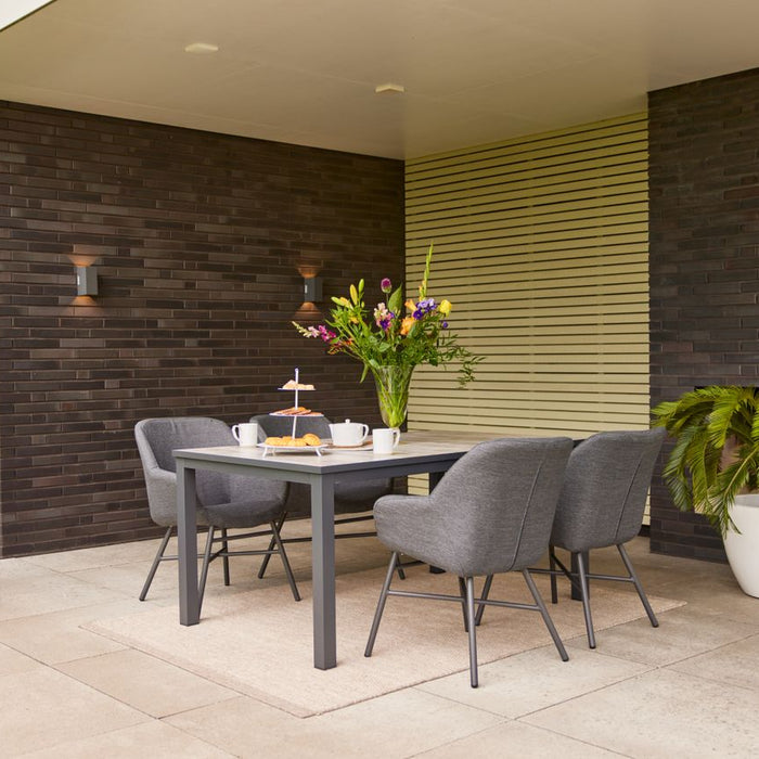 Hartman Comino dining tuintafel 163x105 cm. - Keramiek|Grijs