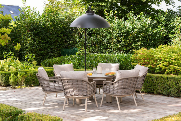 Taste Donato low dining tuintafel Ø160 cm. - Latte