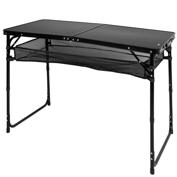 HIXA Campingtafel Vouwtafel Inklapbare tafel Strandtafel Zwart Vers...