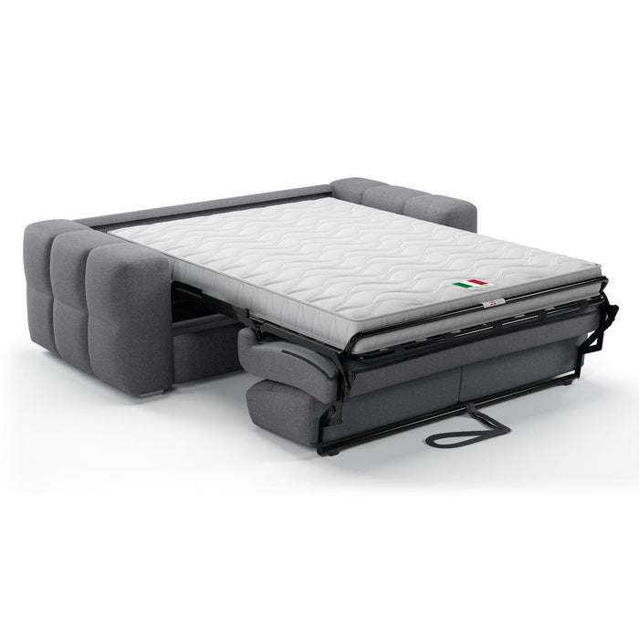 Calicosy - 3-zits slaapbank in stof B207 cm - CHESTER - Grijs