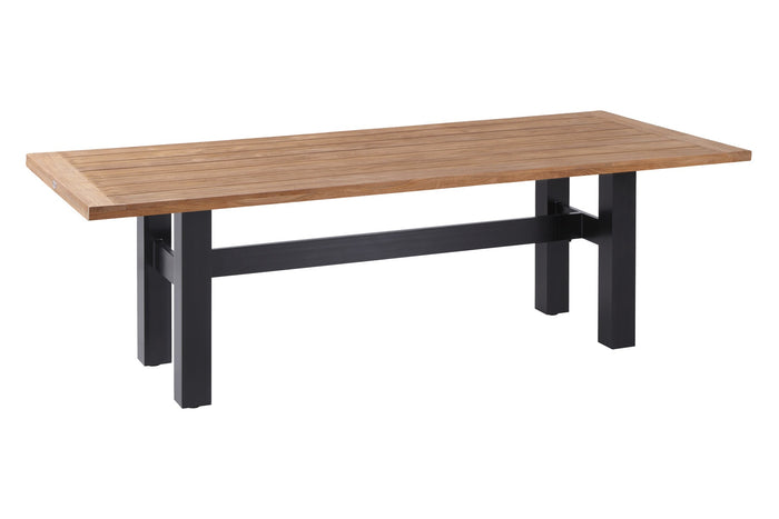 Hartman Heron dining tuintafel 240x100 cm. - Zwart|Teak
