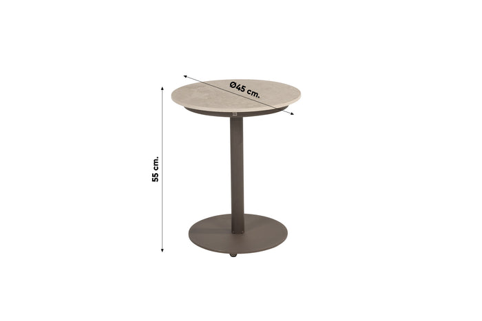 4 Seasons Outdoor Boaz koffietafel - terre|keramiek -  Ø45 cm.