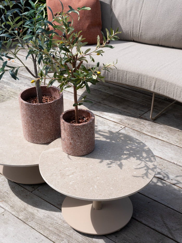 4 Seasons Outdoor Boaz koffietafel - latte|keramiek -  Ø60 cm.