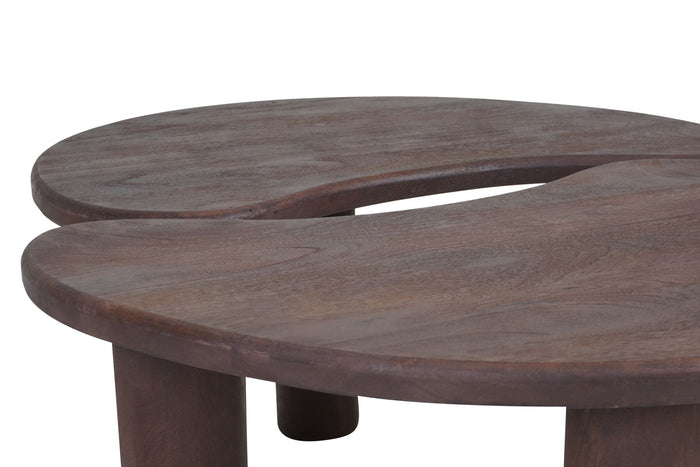 Home67 - Salontafel Lina - Espresso Mangohout - Set van 2