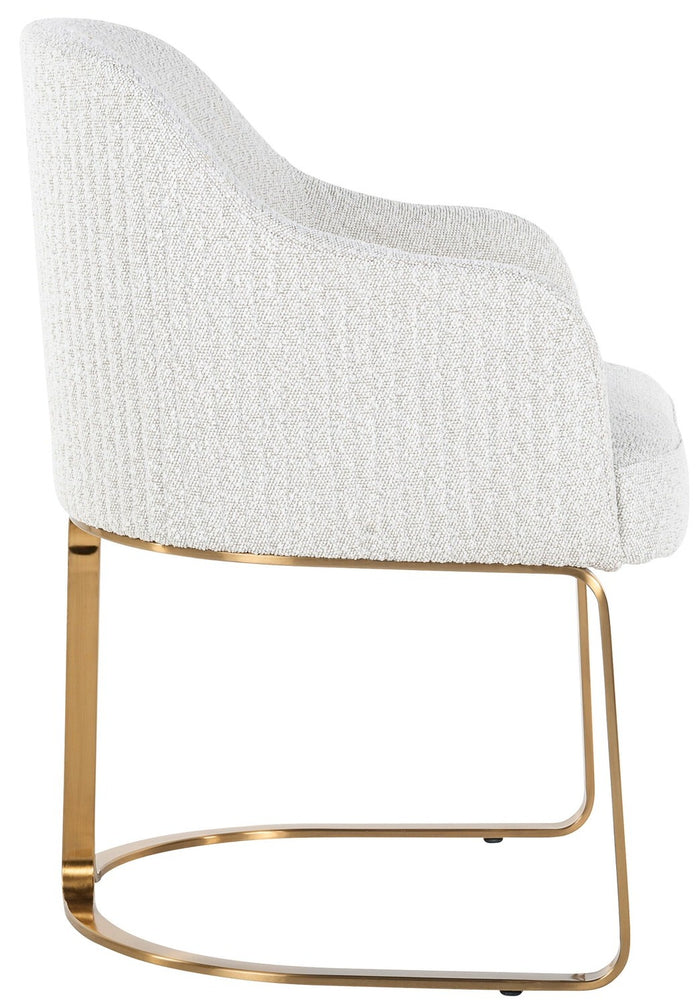 Richmond Interiors Hadley Wit Bouclé Eetkamerstoel