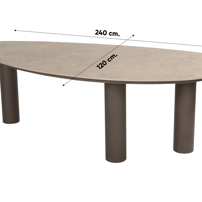 4 Seasons Arizona organische tuintafel  240x120 cm. - zand|terre
