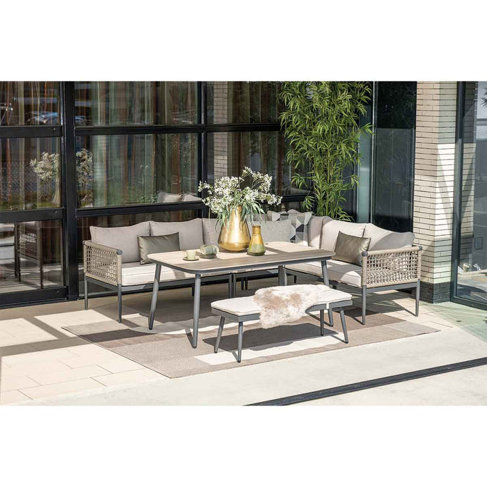 Garden Impressions Burela lounge dining set 5-delig rechts - taupe