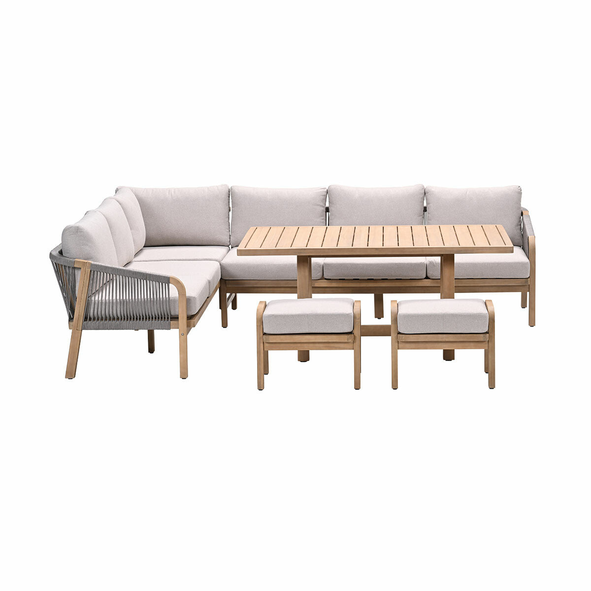 Garden Impressions Alora lounge dining set 5-delig links - grey sand