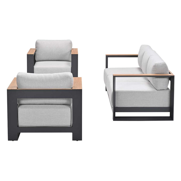 Garden Impressions Malakka loungeset 3-delig - light teak look