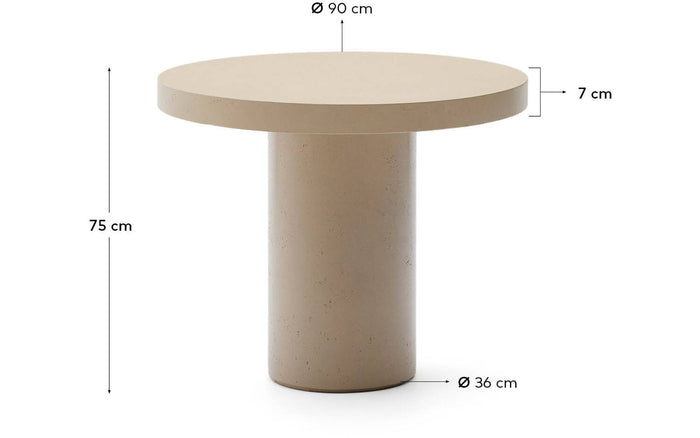 Tuintafel Aiguablava, Tuintafel rond Ø 90 cm