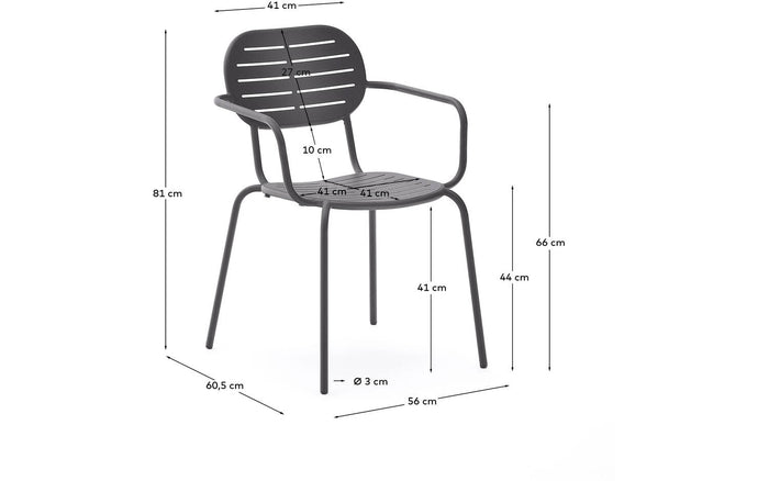 Tuinstoel Brai, Met arm