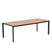 Felini tafel- 220x93 cm - carbon black - light teaklook
