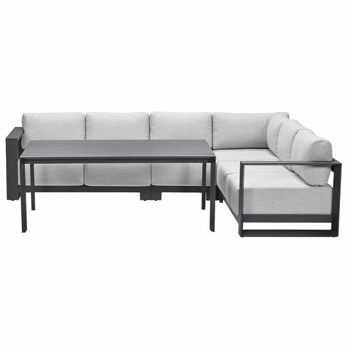 Garden Impressions Malakka lounge dining set 5-delig - valley sand