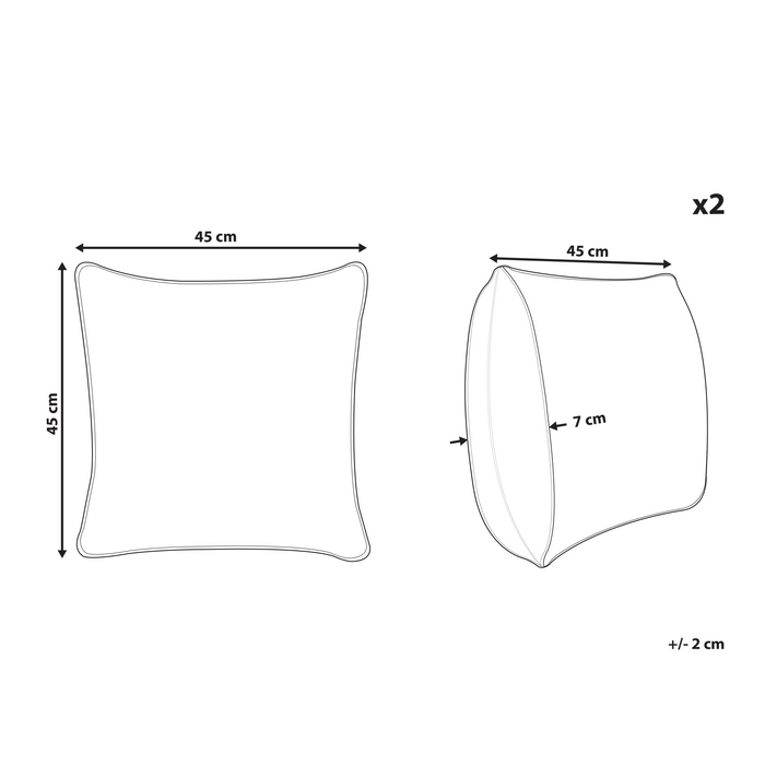 Beliani - SEASIDE - Tuinkussen set van 2 - Groen - Polyester