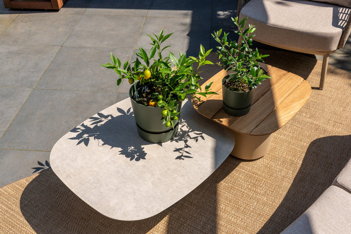 Taste by 4 Seasons Demi Salontafel set (2-delig) - Keramiek|teak - Latte