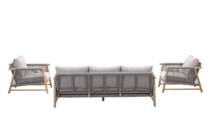 Meteor loungeset - 4-dlg. acaciahout met white wash - sand