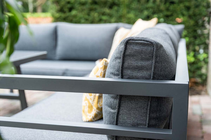 Bleco lounge-diningset - carbon black|reflex black - 7 personen