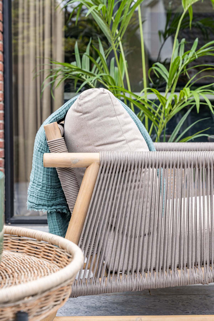 Meteor loungeset - 4-dlg. acaciahout met white wash - sand