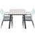 5-delige tuinset Dido tuinstoelen zachtgroen - Vigo tafel
