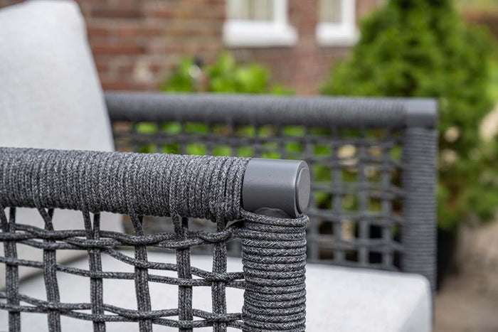 Teramon loungeset - 3-dlg. - c. black - rope dark grey - valley sand