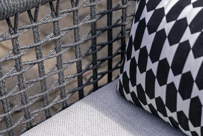 Teramon loungeset - 3-dlg. - c. black - rope dark grey - valley sand