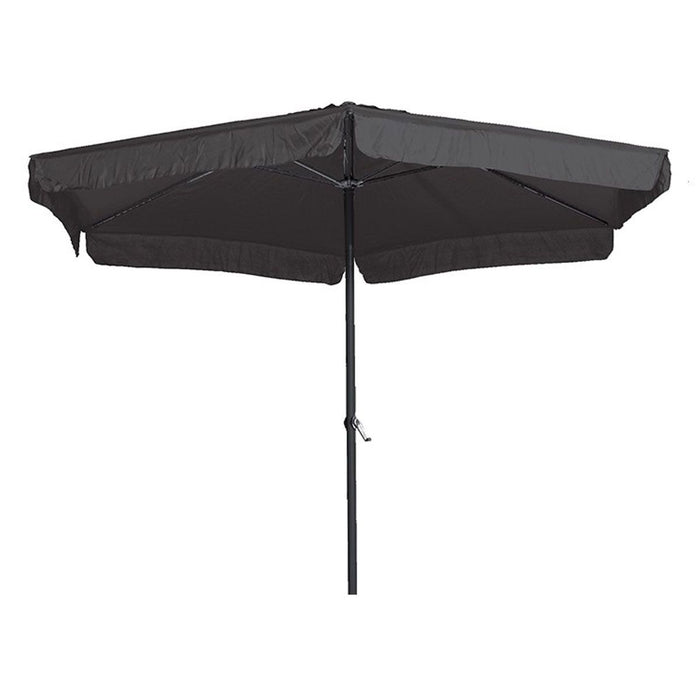 Garden Impressions Delta parasol Ø300cm d. grijs Eureka voet en hoes