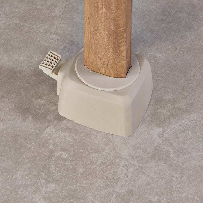 Platinum Challenger Zweefparasol T2 premium - 3,5 m. rond Champagne teak