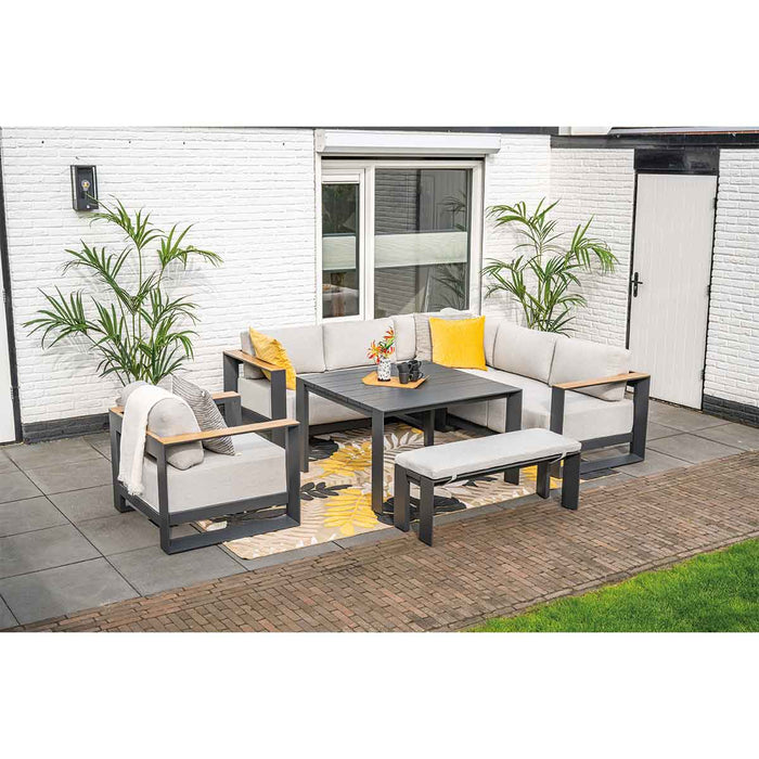 Garden Impressions Malakka lounge dining set 5-delig - light teak look